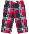LW083 Tartan Lounge Trousers Red / Navy colour image